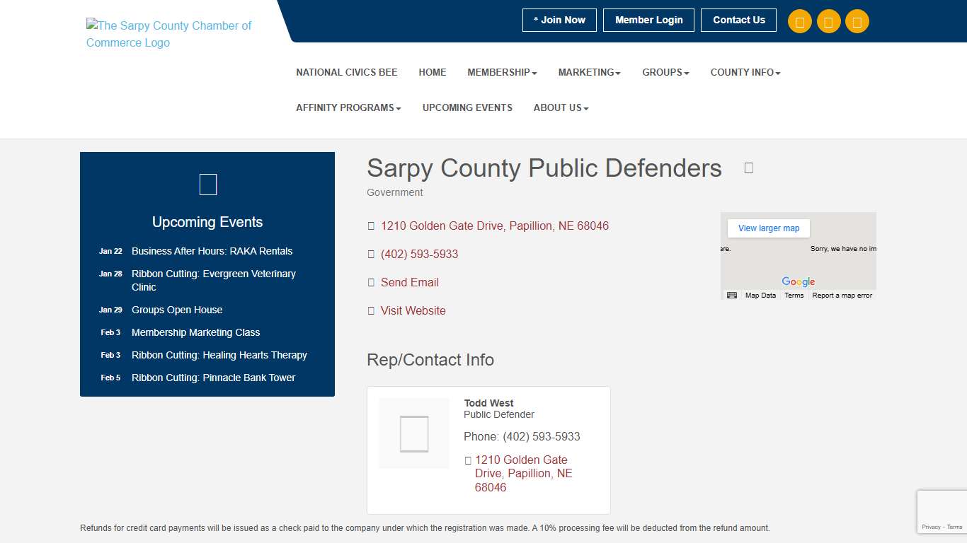 Sarpy County Public Defenders | Government - Sarpy Chamber , PAPILLION, NE