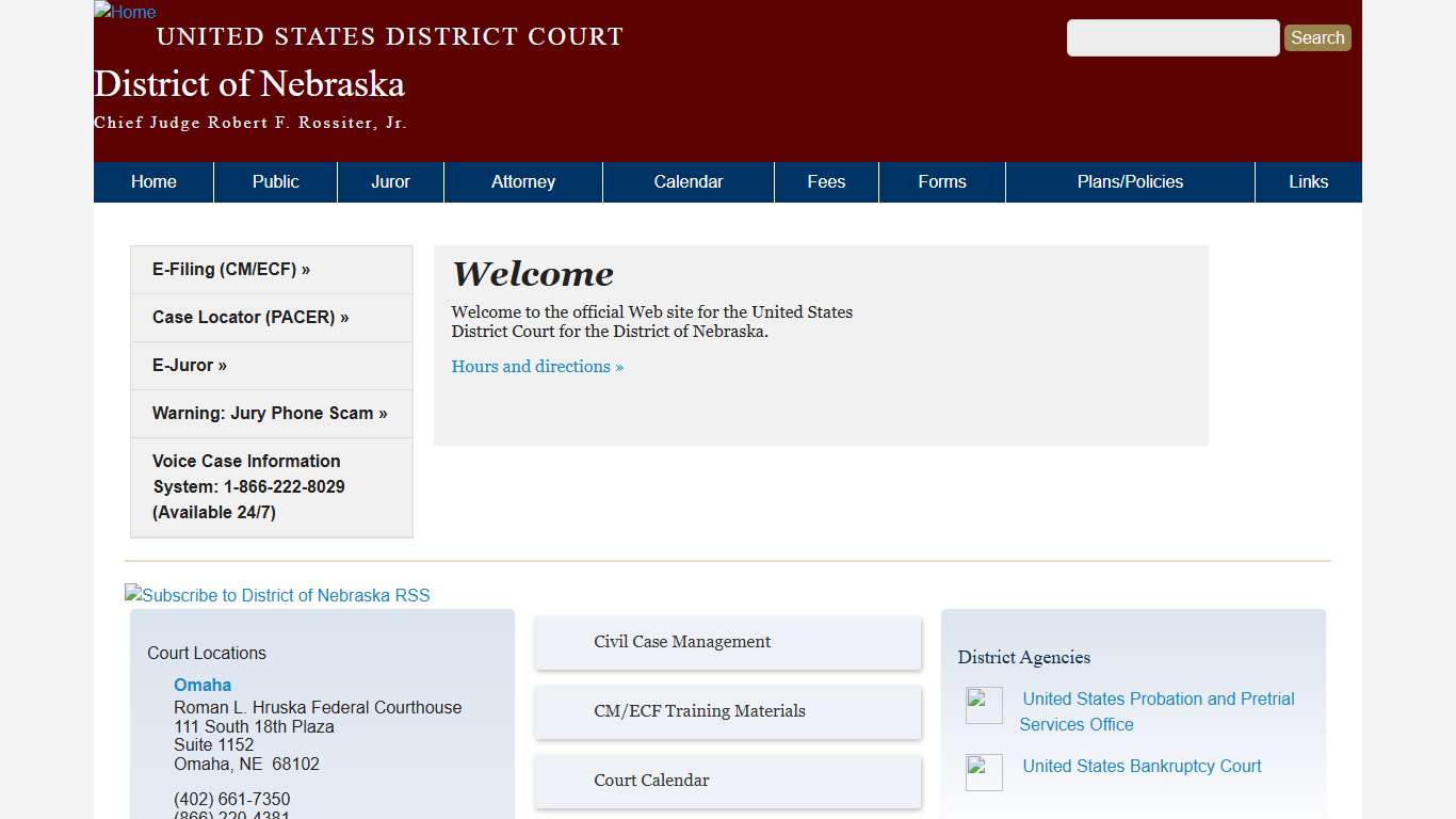 District of Nebraska | United States District Court